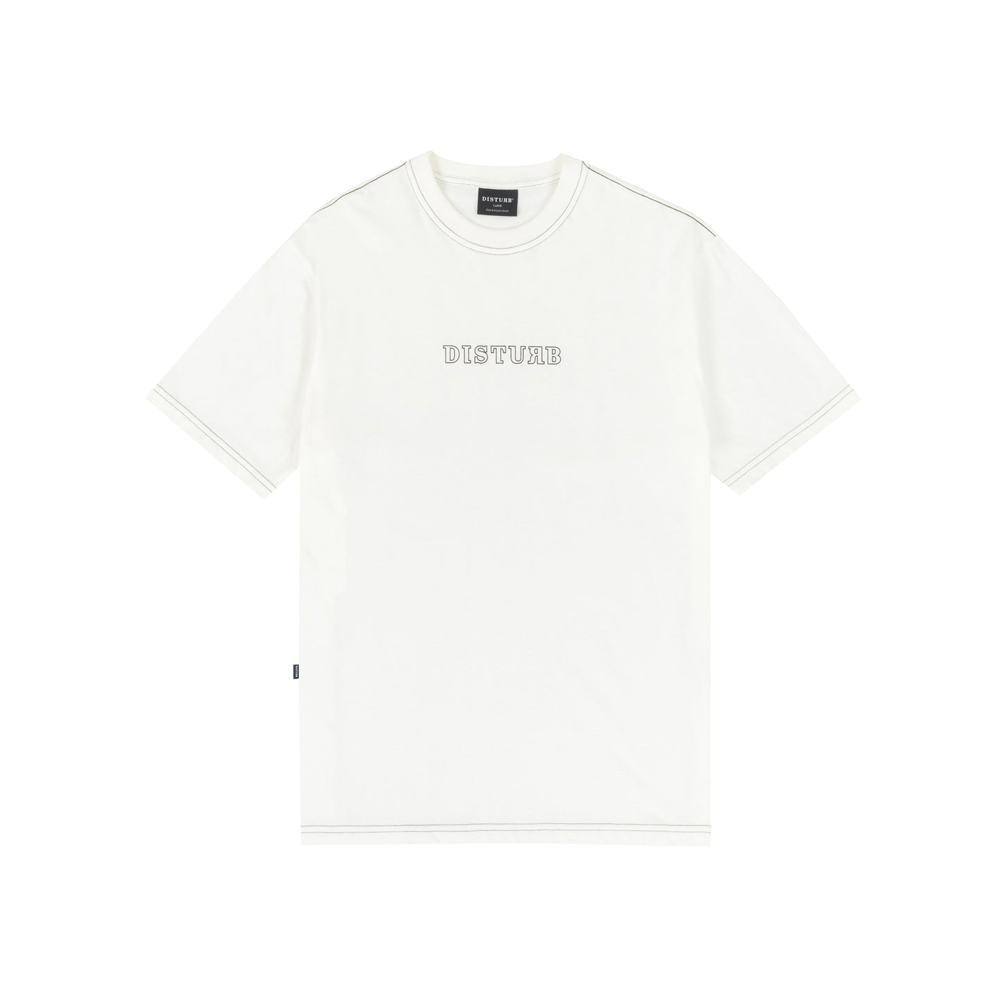 CAMISETA DISTURB OUTLINE LOGO T-SHIRT IN OFF-WHITE